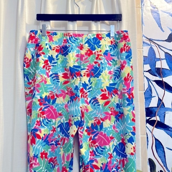 Women’s Lands’ End Floral Polyester & Spandex Wide Leg Beach Pants Size M(10-12) - Picture 6 of 8